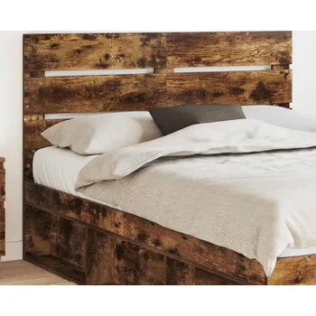 vidaXL Čelo postele s čelo Kouřový dub 140 cm kompozitní dřevo [887541]