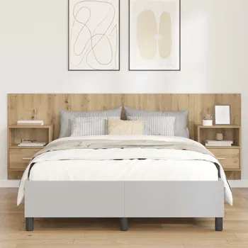 vidaXL Hlavová část s kabinetem 3 pcs Artisanový dub kompozitní dřevo [3415961]