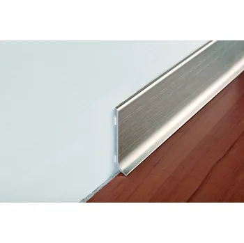 Terasové prkno Progress profile Lišta soklová stříbrná lesk, hliník, délka 200 cm, výška hrany 60 mm, BTBS60