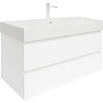 Ložnice Swiss aqua technologies Koupelnová skříňka s umyvadlem SAT B-Way 99x50x45 cm bílá lesk BWAY2100WU2BBI