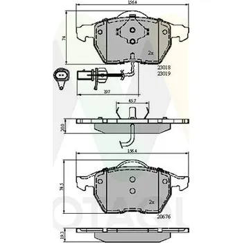 Brzdová destička Sada brzdových destiček, vždy 4 kusy v sadě MOTAQUIP LVXL296