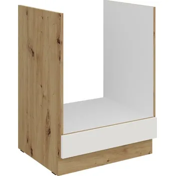 Kuchyňská skříňka Sporáková skříňka LUNARA - šířka 60 cm, bílá / dub artisan