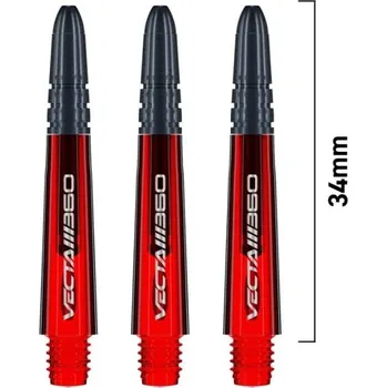 Příslušenství pro šipky Winmau Násadky Vecta Blade 360 - short - red
