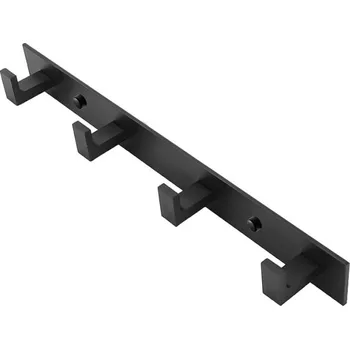 Věšák Nástěnný věšák se čtyřmi háčky černý