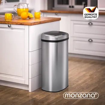 Bezdotykový odpadkový koš Monzana® 58 l – nerezový