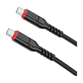 Kabel USB‑C – USB‑C Hoco PD/QC, 3 A, 60 W, 1 m, černý - Hoco + zdarma možnost vyzkoušet a vrátit zboží do 30 dní