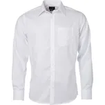 Mikro keprová košile s dlouhým rukávem JN 682 white L