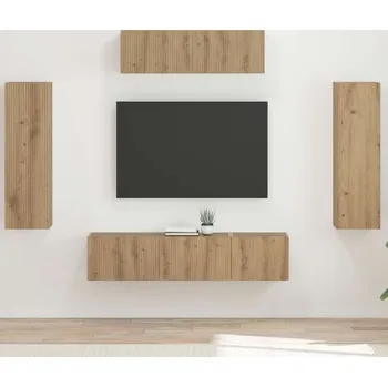 Obývací stěna vidaXL Televizní skříň 5 pcs Artisanový dub [3409176]