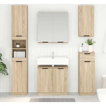 Koupelnový nábytek vidaXL Koupelnová skříň s úložištěm Sonoma dub 64,5 x 33,5 x 59 cm [880739]