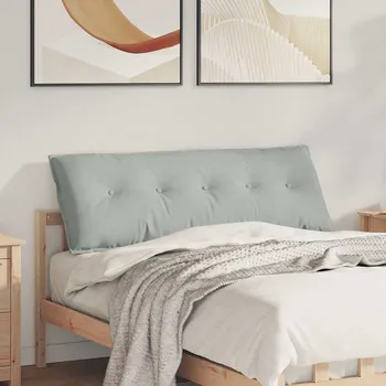 vidaXL Polštář na záda Světle šedá 140 x 50 cm Žebrovaná látka [42014847]