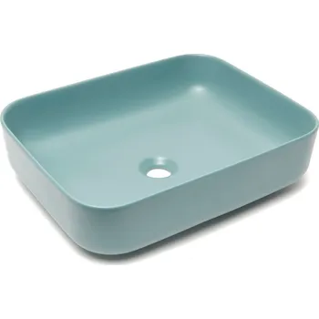 Swiss aqua technologies Umyvadlo na desku SAT Infinitio 50x39 cm zelená mat bez přepadu SATINF5039LGEM