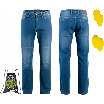 Kalhoty na americký fotbal W-tec Pánské moto jeansy Davosh (Barva: modrá, Velikost: 3XL)