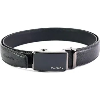 Módní doplněk Pánský kožený opasek Pierre Cardin 656 HY09 délka 120/100 cm černý