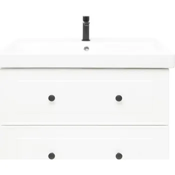 Nábytek Naturel Koupelnová skříňka s umyvadlem Forli 80x53x46 cm bílá lesk FORLI80BIUVER