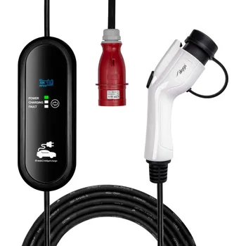 Kabel pro elektromobily AK-EC-24 CEE 5pin / GB/T LCD 3-fáze 32A 22kW 5m
