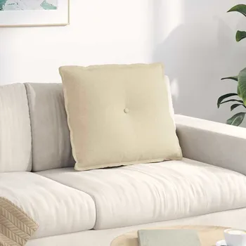 Polštář vidaXL Polštář na záda Krémová 60 x 19 x 50 cm textil [42014665]