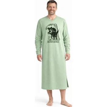 Pánské pyžamo E-myslivost Noční košile pro myslivce Divočák Lovu zdar - dlouhý rukáv - Velikost 3XL