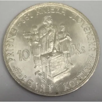 Sběratelství Stará Stříbrná mince 10 korun Slovenských 1944, Pribina