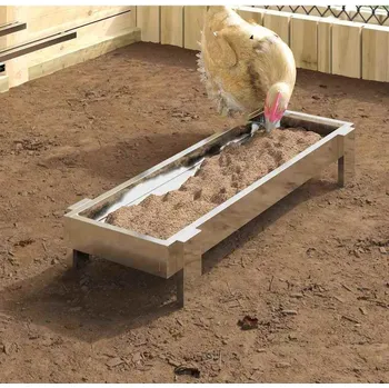 krmítko pro hospodářská zvířata vidaXL Krmný žlab pro kuře Stříbrná 80 x 28 x 13.5 cm Pozinkovaná ocel [874623]