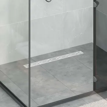 vidaXL Sprchový odtok s designem linie Stříbrná 70 cm [42015957]