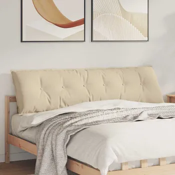 vidaXL Polštář na záda Krémová 180 x 50 cm Mikrovlákno [42014949]