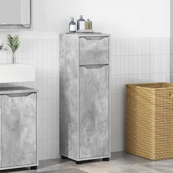 Koupelnový nábytek vidaXL Koupelnová skříň se zásuvkou Betonově šedá 30,5 x 30 x 101 cm [888740]