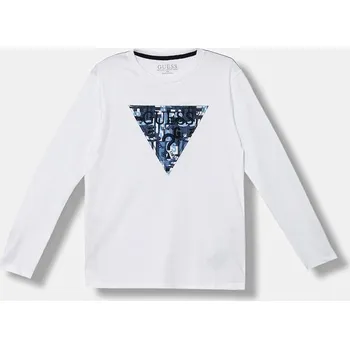 Chlapecké tričko Dětské bavlněné tričko s dlouhým rukávem Guess L5BI04.I3Z14.9BYA bílá 00X, vel. 158-166