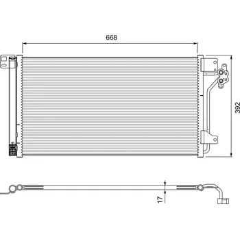 Výparník klimatizace Kondenzátor, klimatizace VALEO 814015