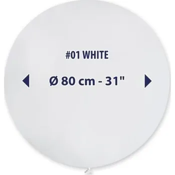 Balónek Gemar Balloons Obří nafukovací balon - bílá