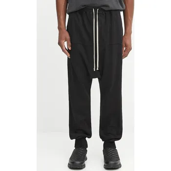 Bavlněné tepláky Rick Owens DRKSHDW Prisoner Drawstring, L, černá, 99X
