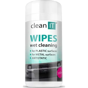 Čistící ubrousky na plasty Clean IT CL-142, vlhčené, 100 ks