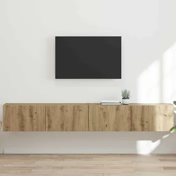 Obývací stěna vidaXL TV wall cabinet Nástěnný 2 pcs Umělecký dub 98 x 31 x 29,5 cm [892248]