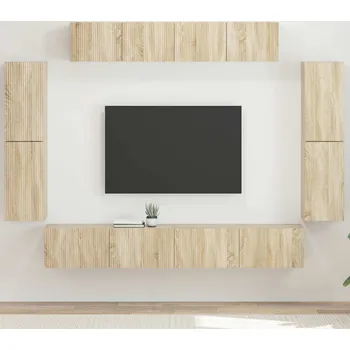 Televizní stolek vidaXL Televizní skříň 8 pcs Sonoma dub [3409143]