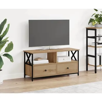 Televizní stolek vidaXL Televizní skříň se zásuvkou Artisanový dub 90 x 33 x 45 cm [881302]