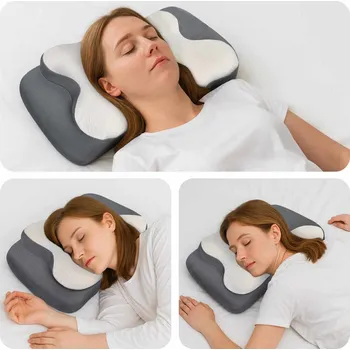 Bytový textil vidaXL Polštář s polštářem Bílá 60 x 37 x 13 cm Polyester [42012692]