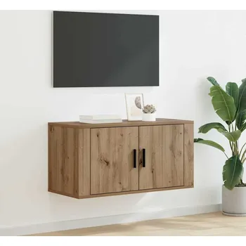 Televizní stolek vidaXL Nástěnný TV kabinet Nástěnný dub artisan 80 x 34.5 x 40 cm [881151]