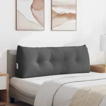 Bytový textil vidaXL Polštář na záda Tmavě šedá 120 x 24 x 50 cm textil [42014471]