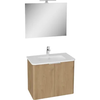 Šatní skříň Vitra Koupelnová sestava s umyvadlem Mia 78,5x65x46,5 cm zlatý dub MIASETPR80DB