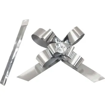 Stuha MFP Paper s.r.o. Dekorační stahovací stuha - metalická stříbrná - 1 ks