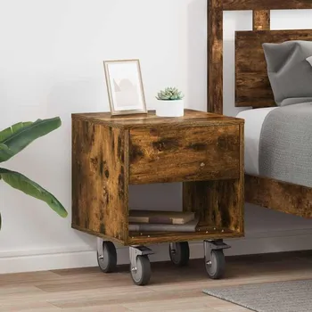 Noční stolek vidaXL Noční stolek 2 pcs Kouřový dub 40,5 x 40 x 48 cm [891065]