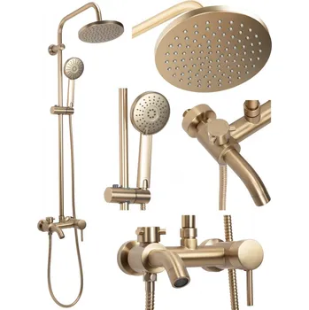 REA Luis sprchový set, broušená zlatá REA-P7051