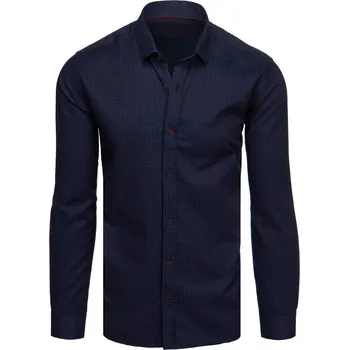 Pánská košile Pánská casual košile s geometrickým vzorem DStreet černá 3054729