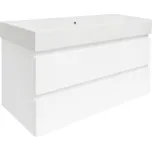 Swiss aqua technologies Koupelnová skříňka s umyvadlem SAT B-Way 99x50x45 cm bílá lesklá BWAY2100WU2BI