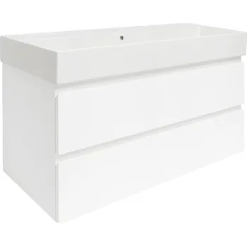 Ložnice Swiss aqua technologies Koupelnová skříňka s umyvadlem SAT B-Way 99x50x45 cm bílá lesklá BWAY2100WU2BI