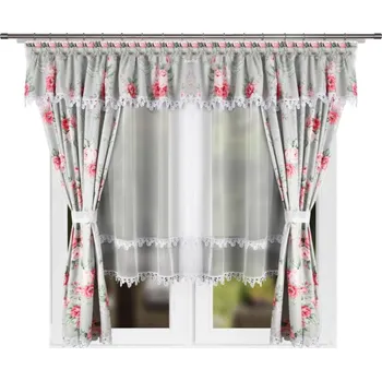 Záclona BytoTex Hotová záclona se závěsem LG171, 400x160 cm