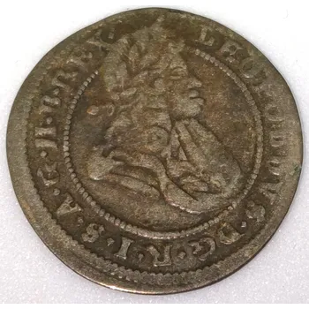 Stará Stříbrná mince 1 krejcar 1699 Opole, Leopold I., Vzácnější kus