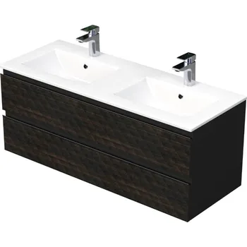 Ložnice Swiss aqua technologies Koupelnová skříňka s umyvadlem SAT Cube Way 120x47,5x46 cm hnědá mat CUBE3D1202ZHMOD