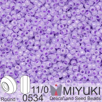 Korálek Korálky Miyuki Round 11/0. Barva 0534 Ceylon Lavender . Balení 5g