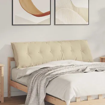 Bytový textil vidaXL Polštář na záda Krémová 160 x 50 cm Mikrovlákno [42014906]