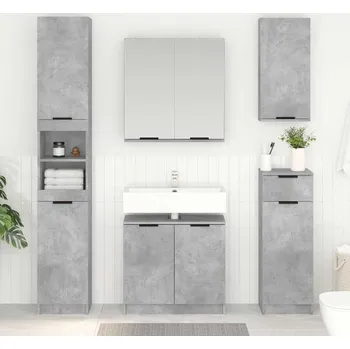 Koupelnový nábytek vidaXL Koupelnová skříň s úložištěm Betonově šedá 64,5 x 33,5 x 59 cm [880740]